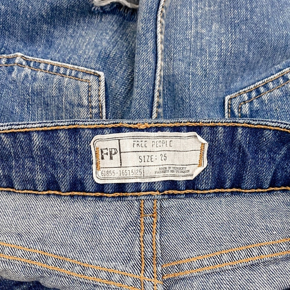 Free People Wild Rose Embroidered Denim Mini Skirt - Picture 13 of 14
